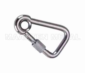 Oblique Angle Snap Hook With Screw and Eye.