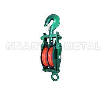 7112A OPEN TYPE PULLEY BLOCK DOUBLE SHEAVE WITH EYE