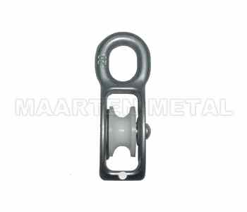 ZINC ALLOY BOLCK WITH SINGLE NYLON PULLEY