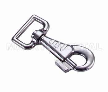EUROPEAN SWIVEL LOOP SNAP ZINC DIE CAST NICKLE PLATED