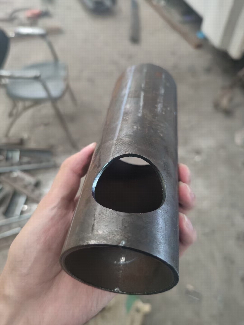 Laser cutting and welding of steel pipes